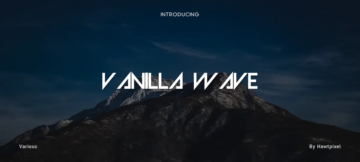 Vanilla Wave font preview