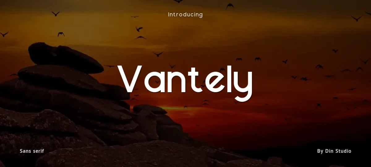 Vantely font preview
