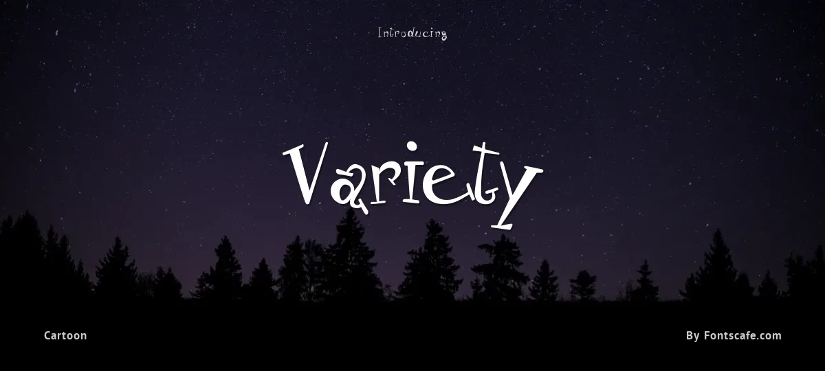 Variety font preview