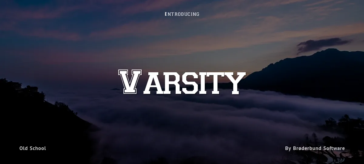 Varsity font preview