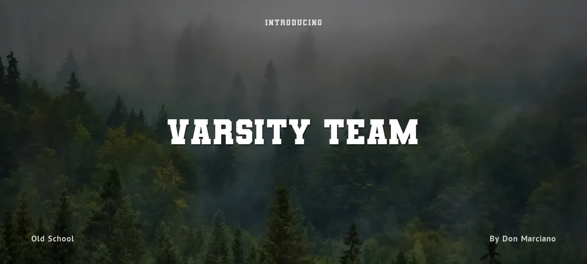 Varsity Team font preview