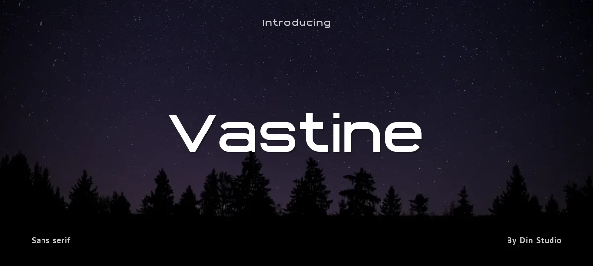 Vastine font preview