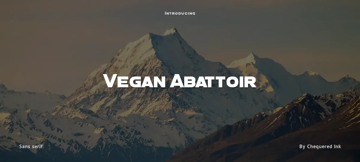 Vegan Abattoir font preview