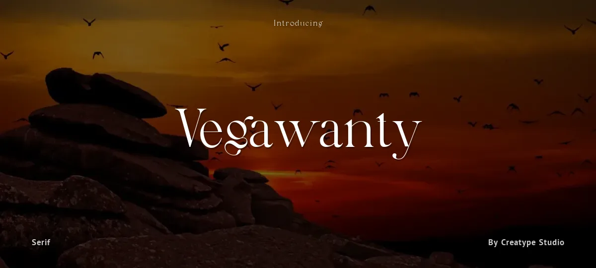Vegawanty font preview