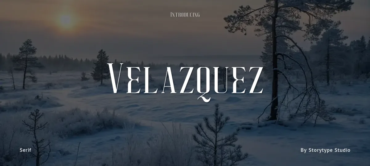 Velazquez font preview