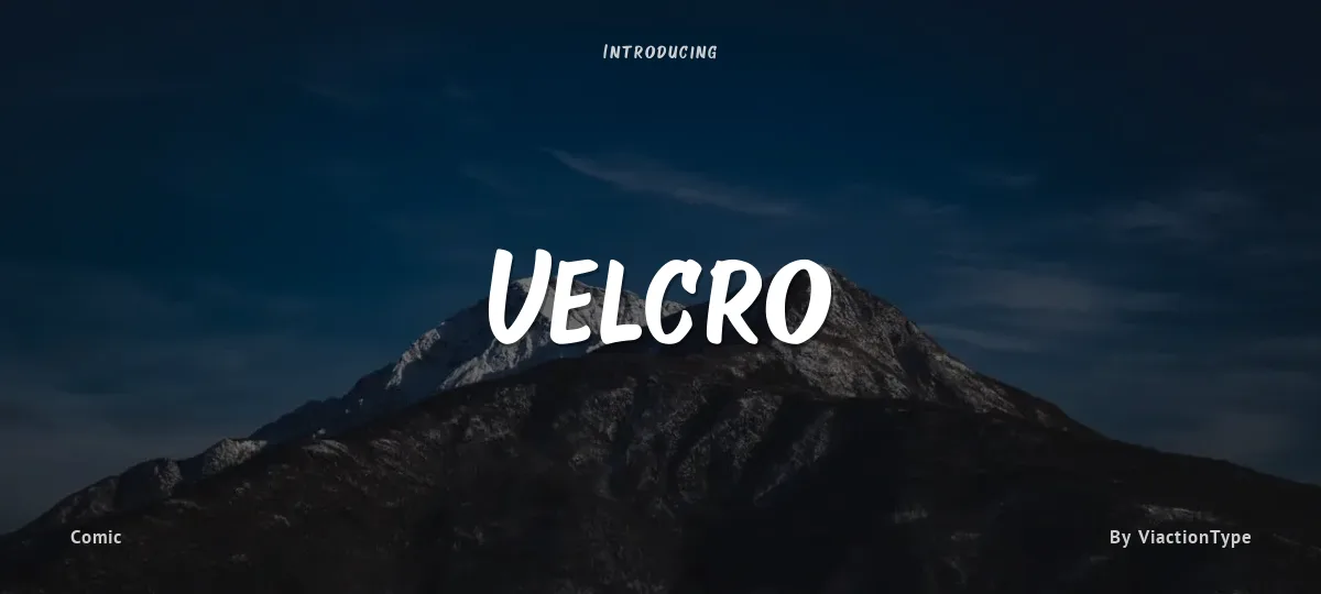 Velcro font preview