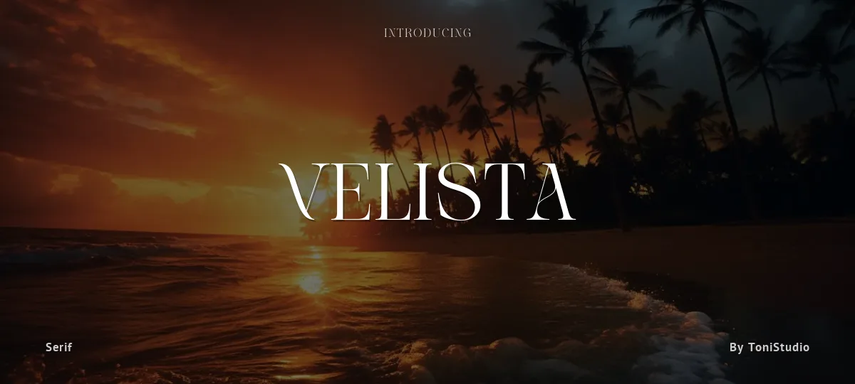Velista font preview