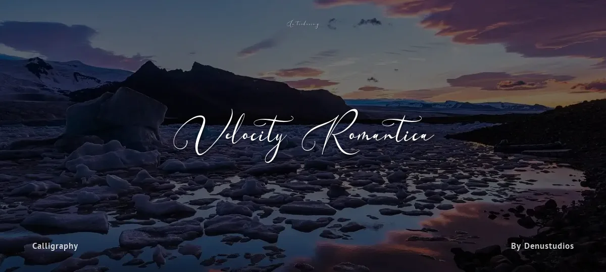 Velocity Romantica font preview