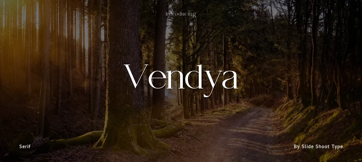 Vendya font preview