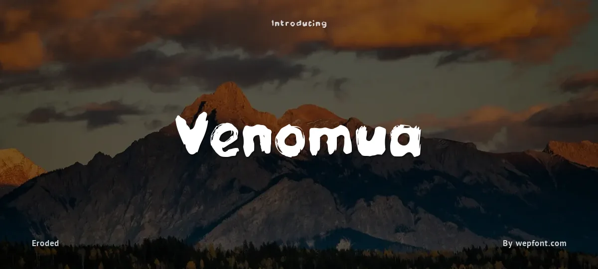 Venomua font preview