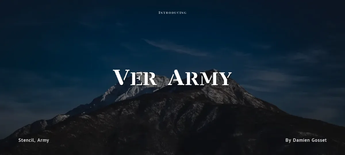 Ver Army font preview