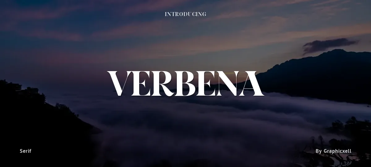 Verbena font preview