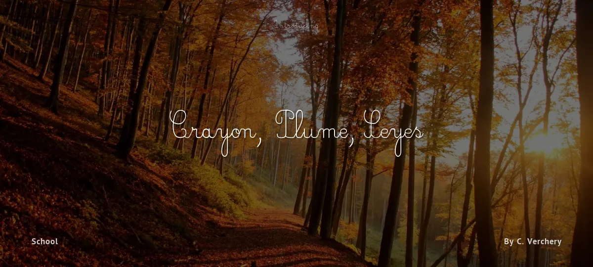 Crayon, Plume, Seyes font preview