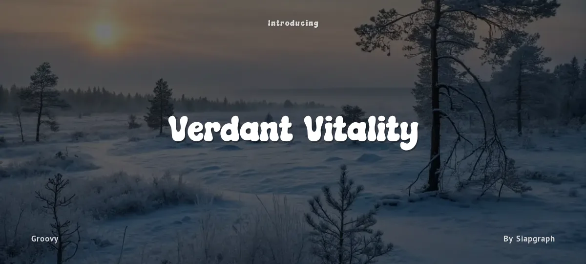 Verdant Vitality font preview