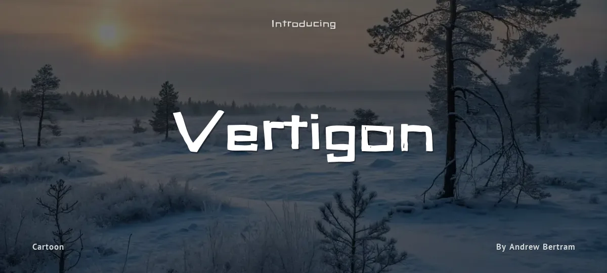 Vertigon font preview