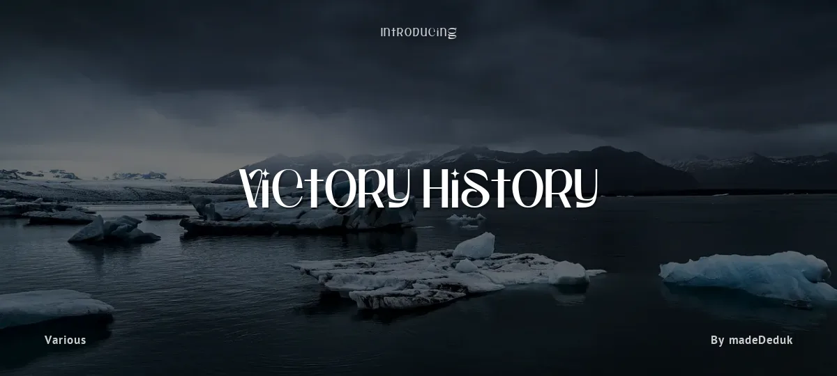 Victory History font preview