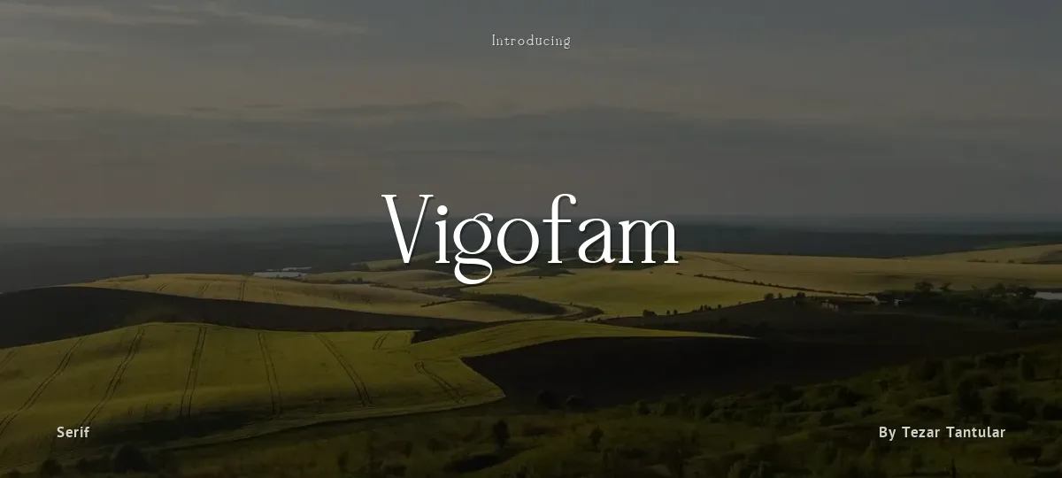 Vigofam font preview