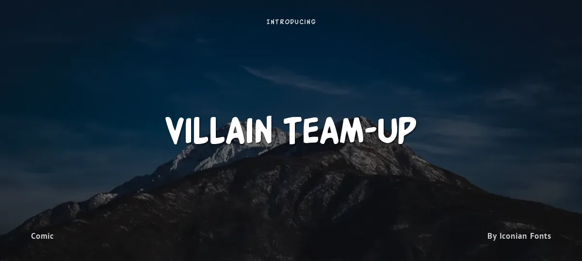 Villain Team-Up font preview
