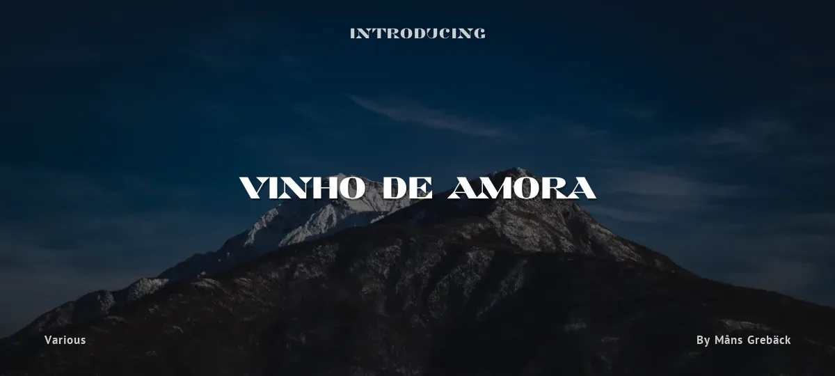 Vinho De Amora font preview