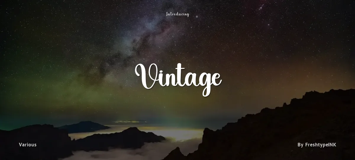 Vintage font preview
