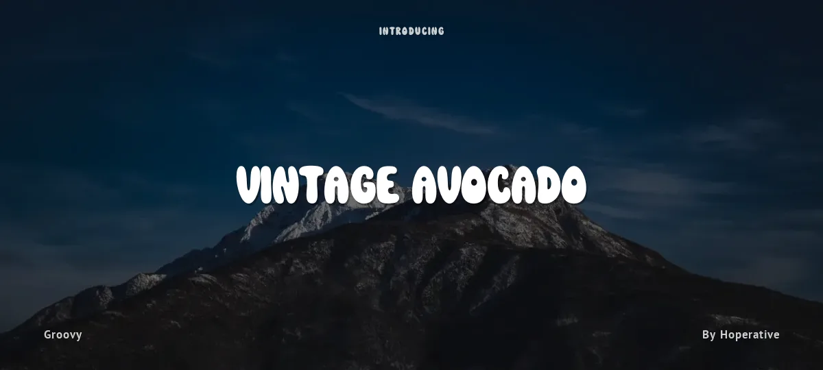 Vintage Avocado font preview