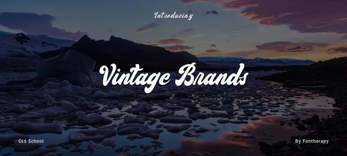 Vintage Brands font preview