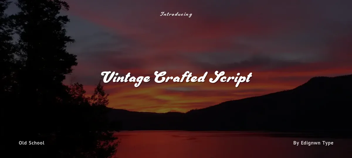 Vintage Crafted Script font preview