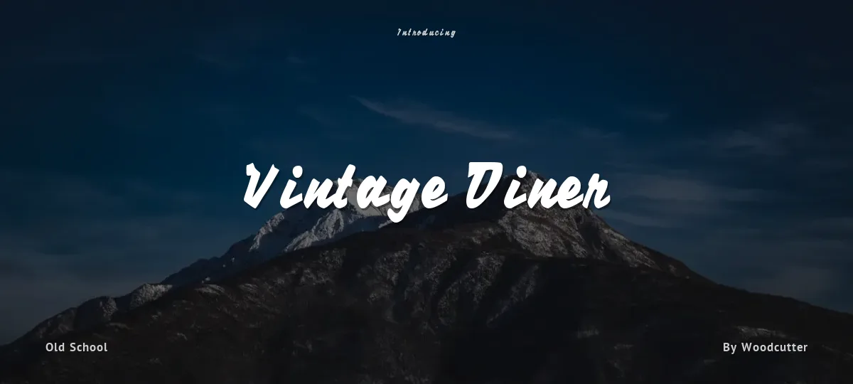 Vintage Diner font preview