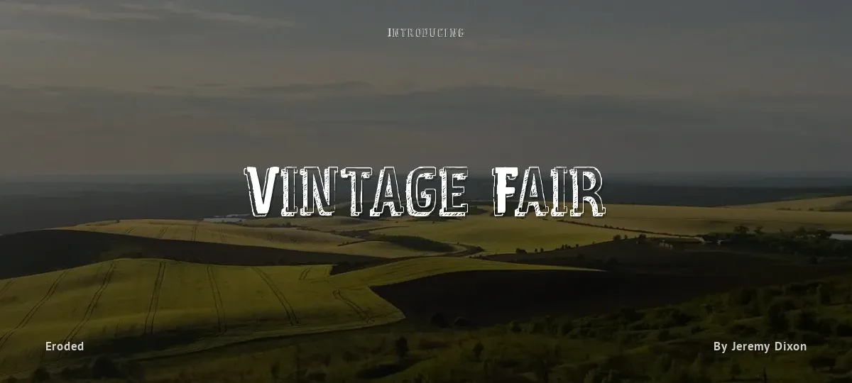 Vintage Fair font preview