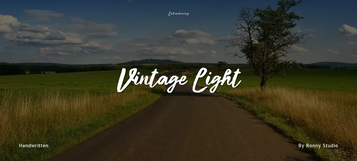 Vintage Light font preview