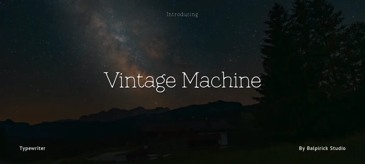 Vintage Machine font preview