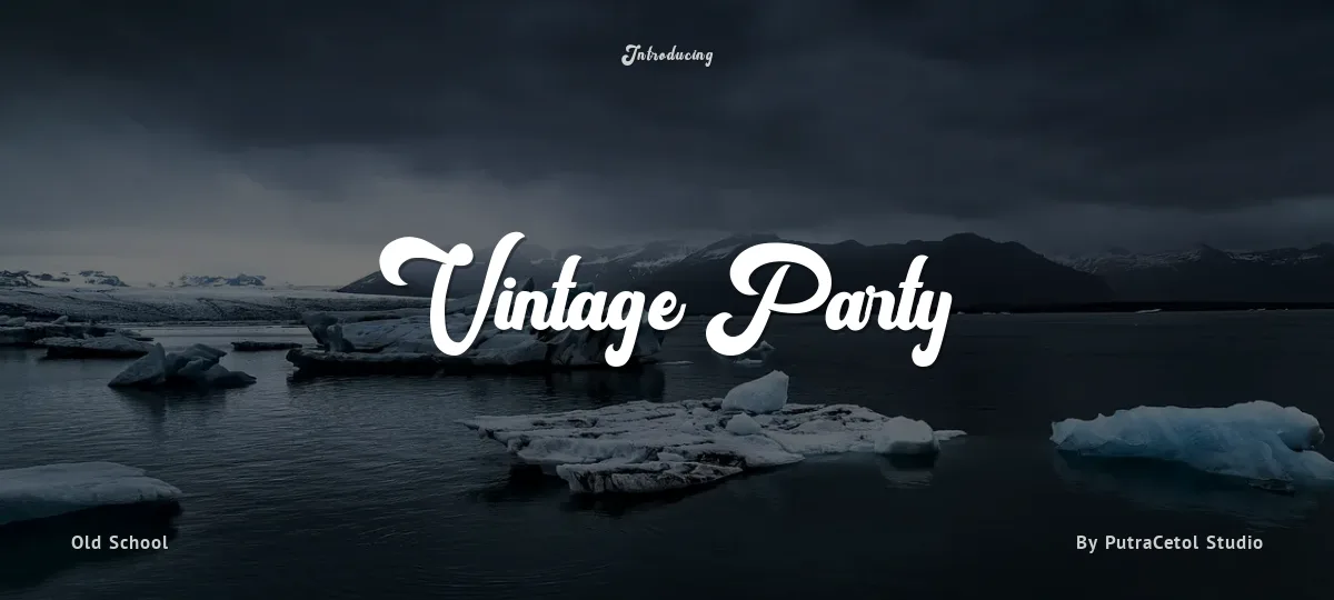 Vintage Party font preview