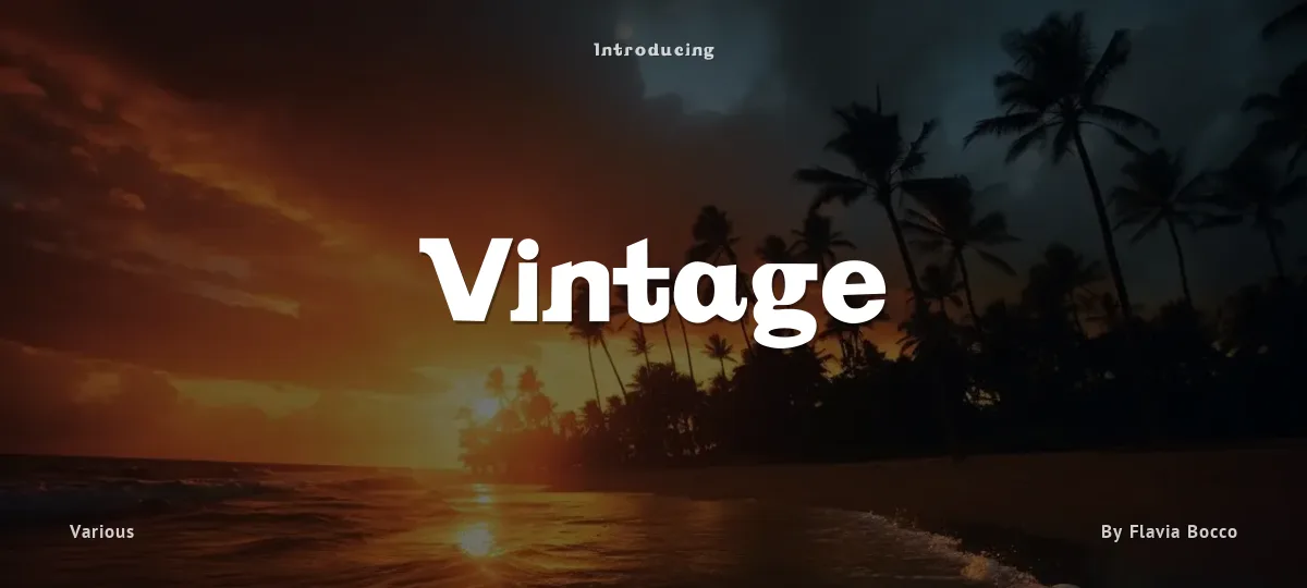 Vintage font preview