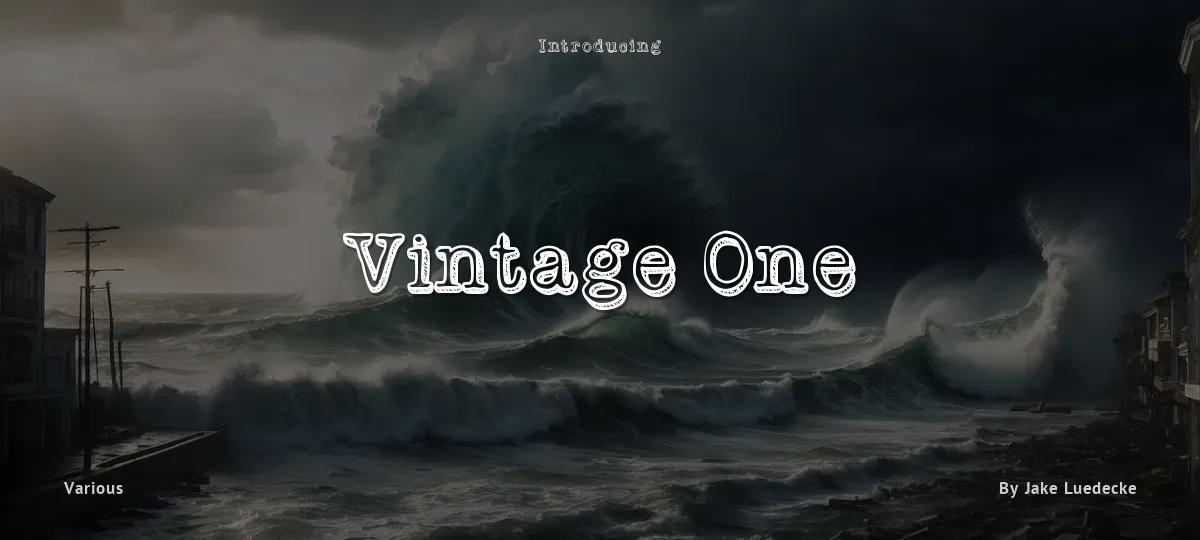 Vintage One font preview