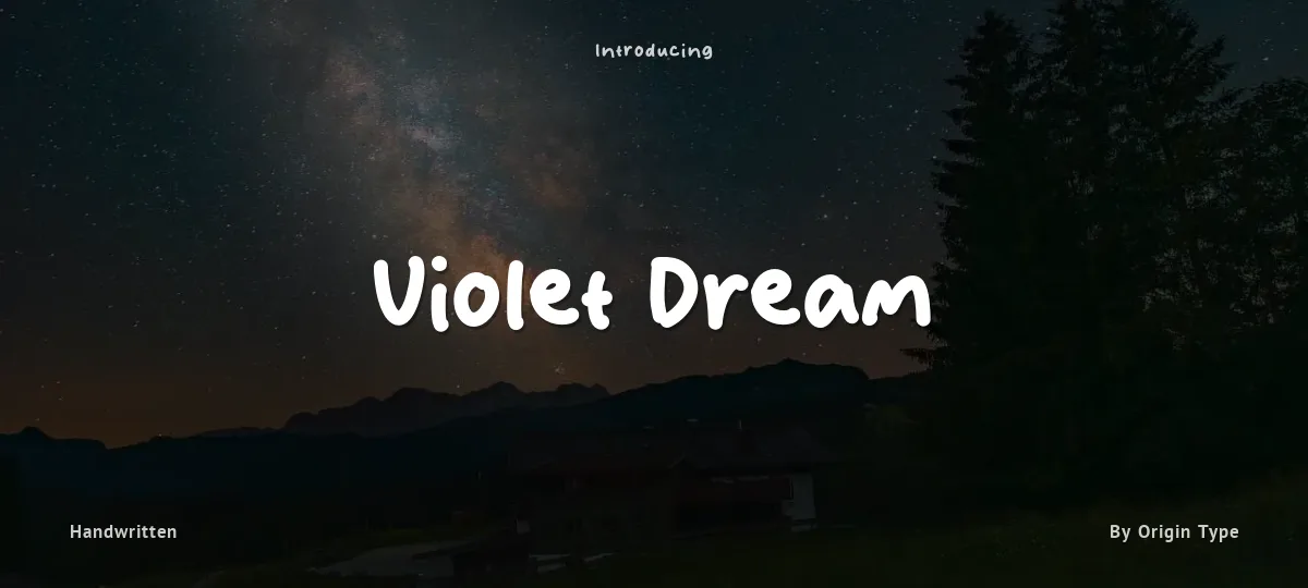 Violet Dream font preview