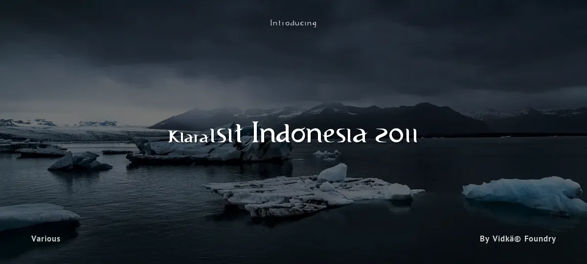 Visit Indonesia 2011 font preview