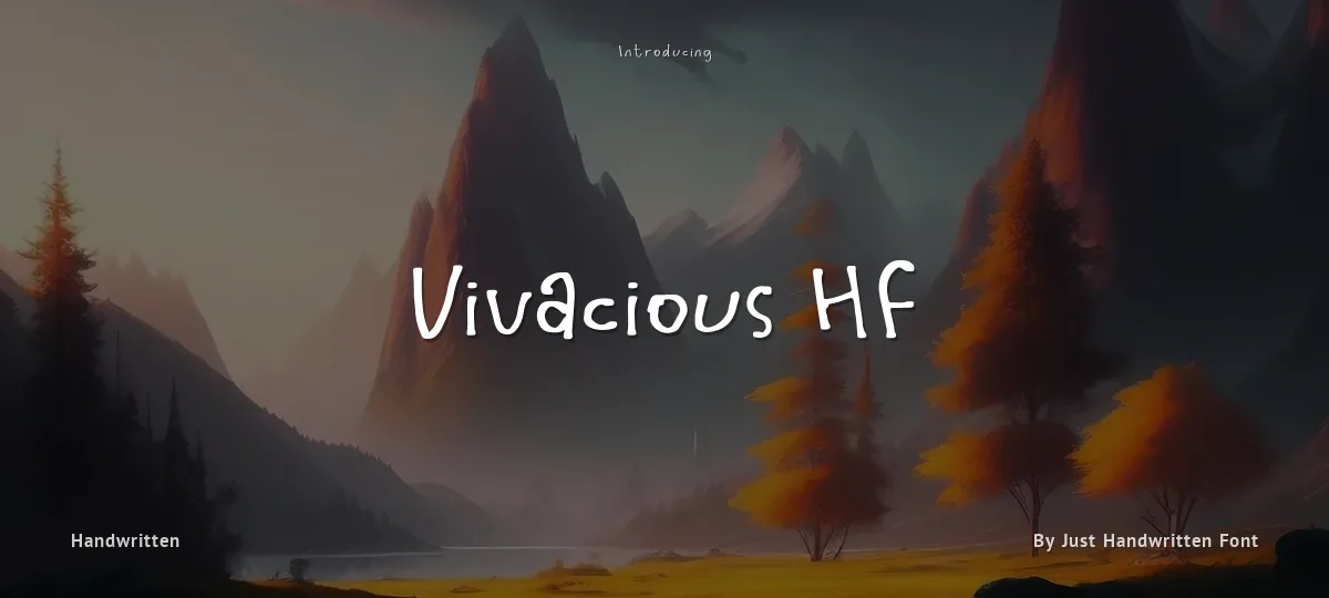 Vivacious HF font preview