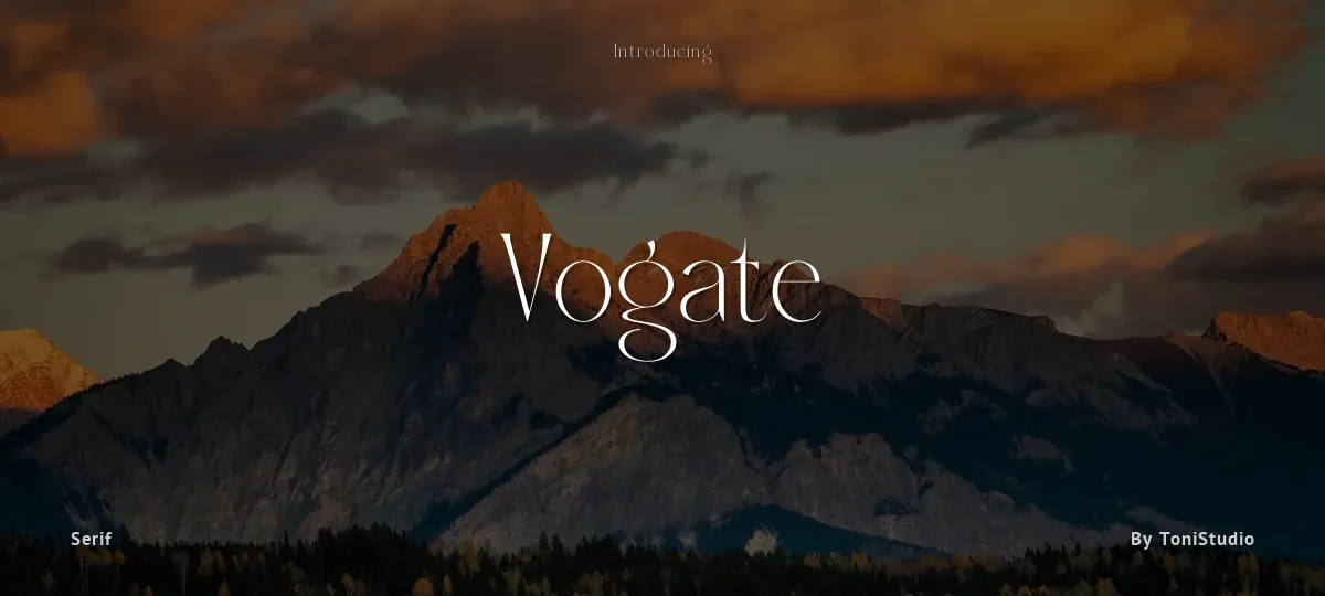 Vogate font preview