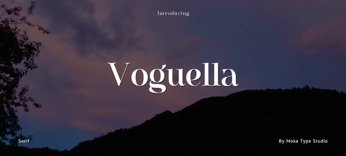 Voguella font preview