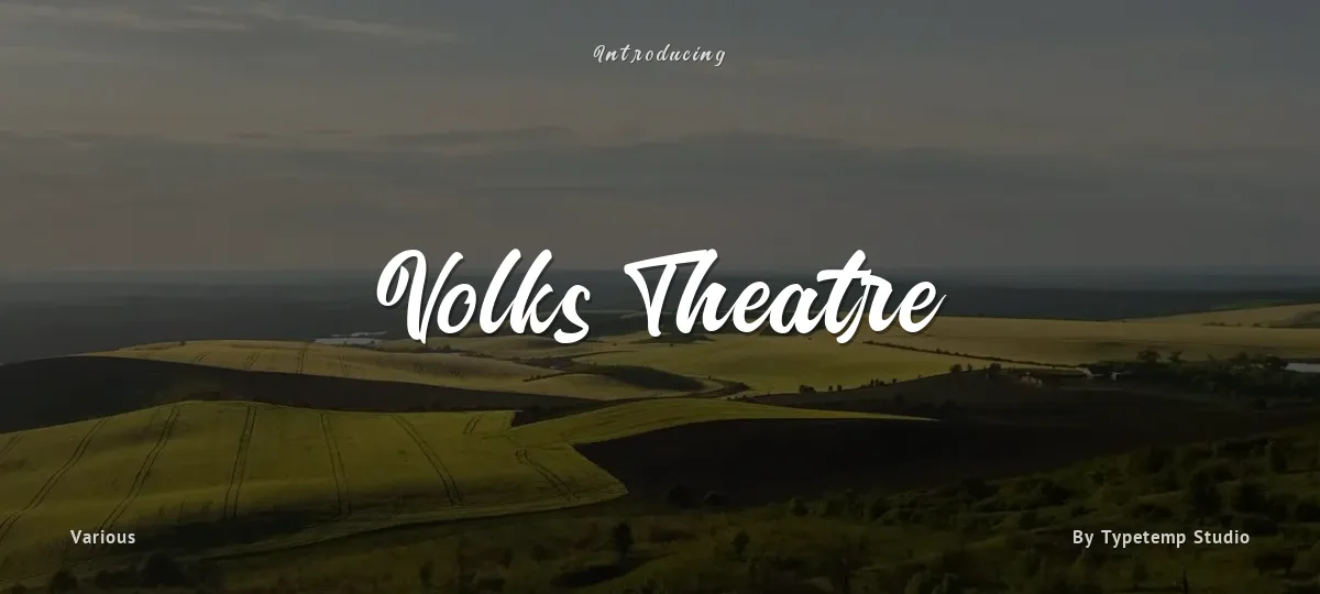 Volks Theatre font preview