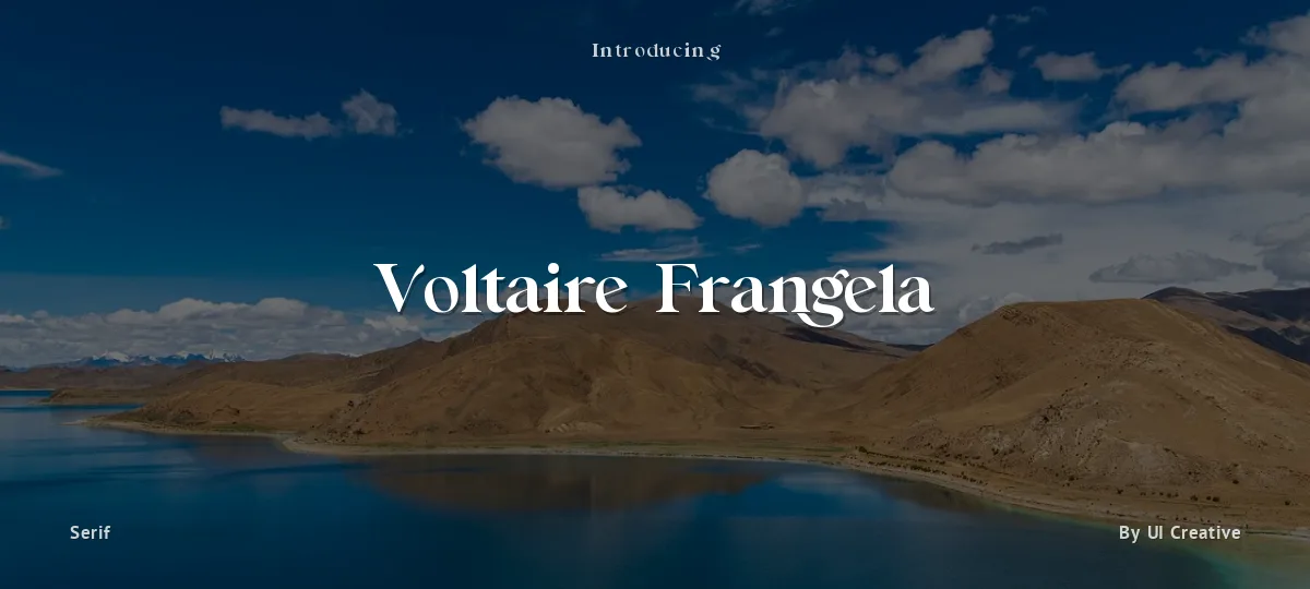 Voltaire Frangela font preview