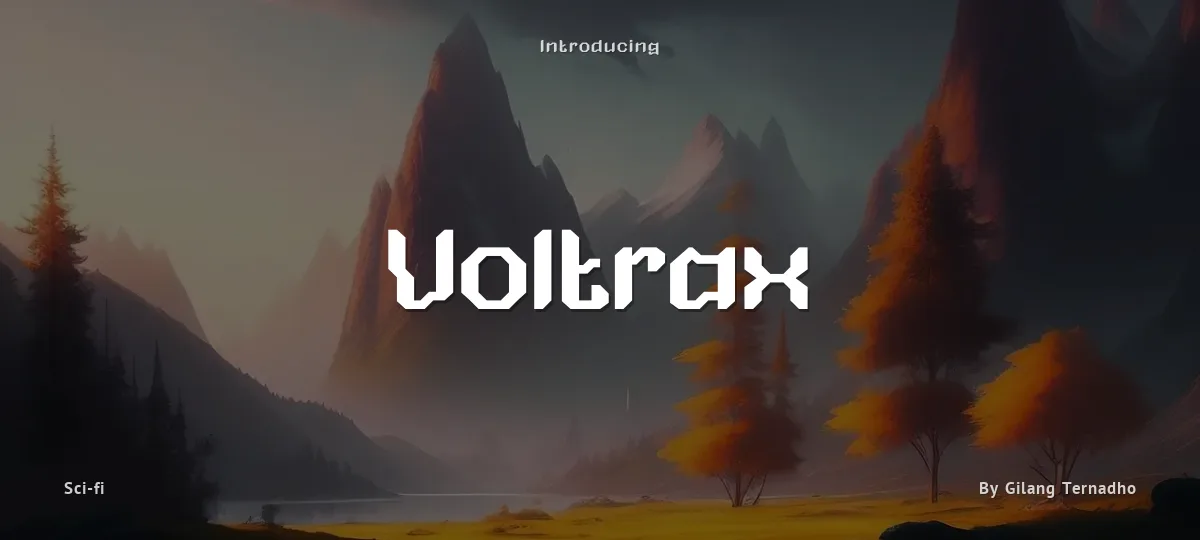 Voltrax font preview