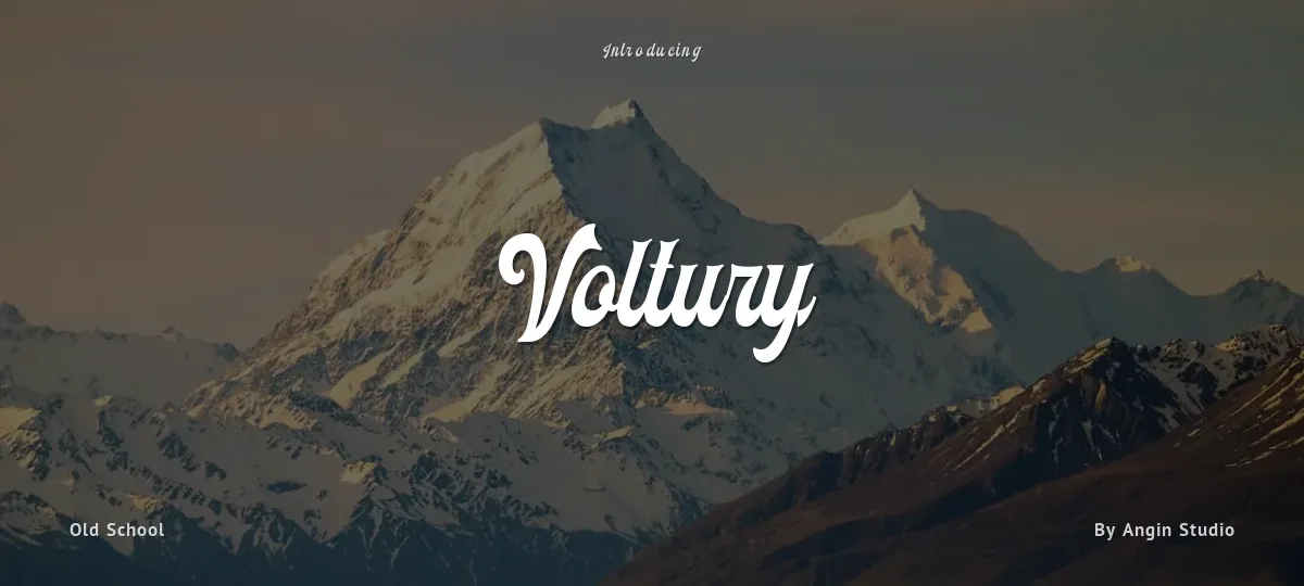 Voltury font preview