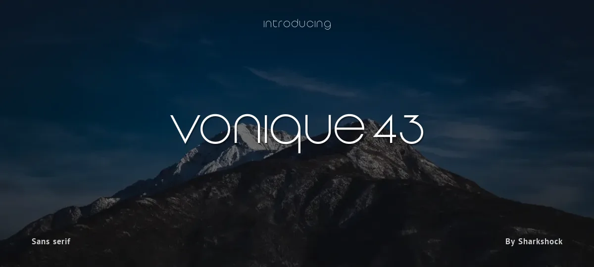 Vonique 43 font preview