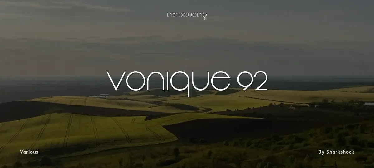 Vonique 92 font preview