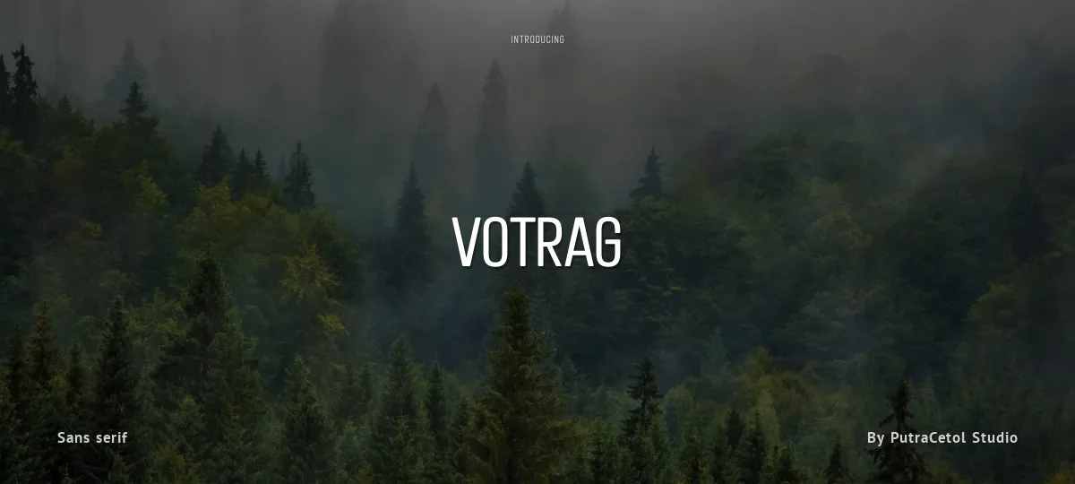 Votrag font preview