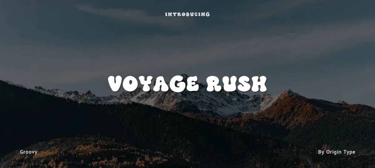 Voyage Rush font preview