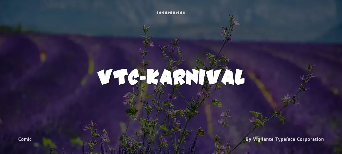 VTC-Karnival font preview