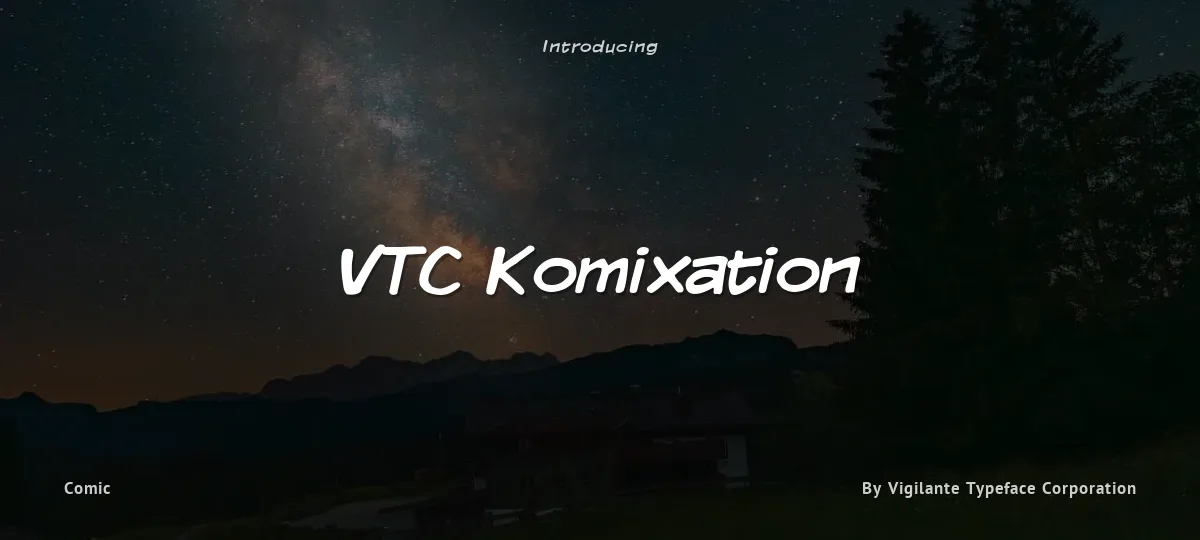 VTC Komixation font preview