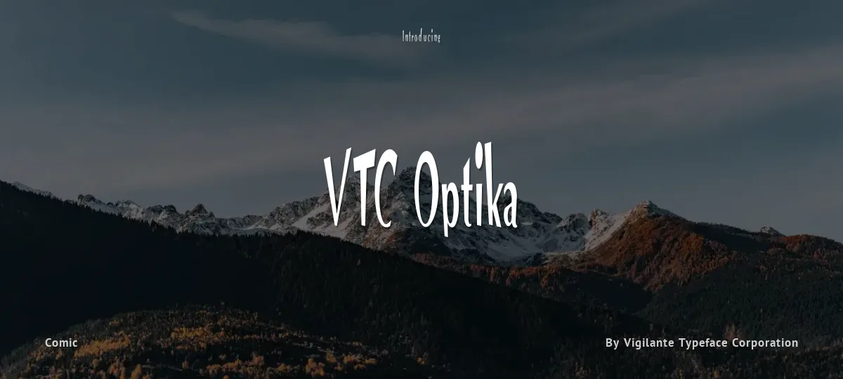 VTC Optika font preview